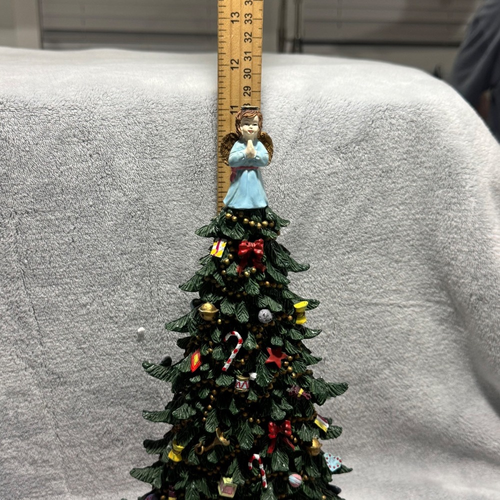 Vintage‎ Albert Price Hand Painted/Sculpted Christmas Tree Santa's House Village